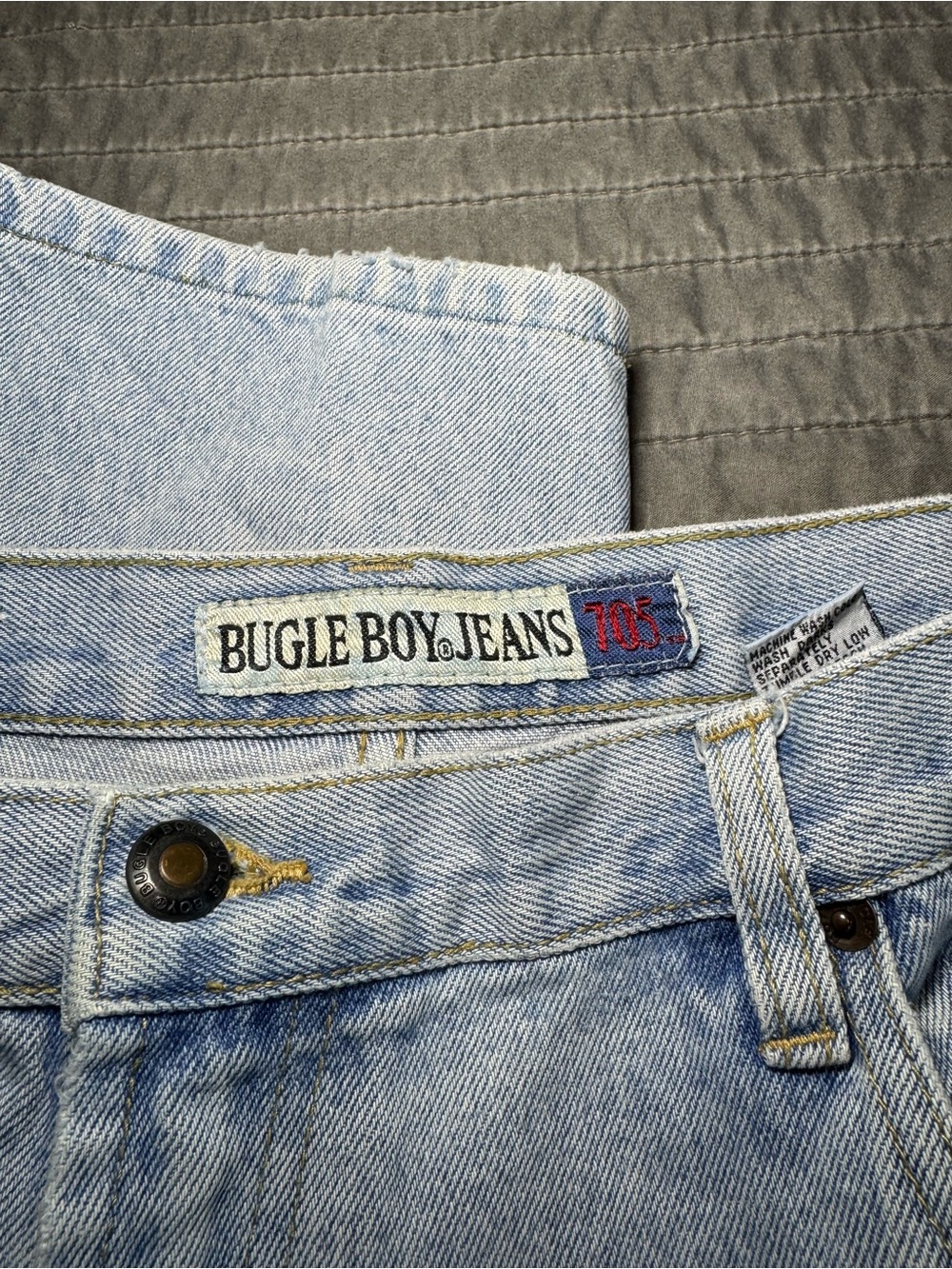 Men's Denim BUGLE BOY 705 Blue Jeans * Light Wash 38 x 32 vintage 90’s grunge! - Picture 5 of 8
